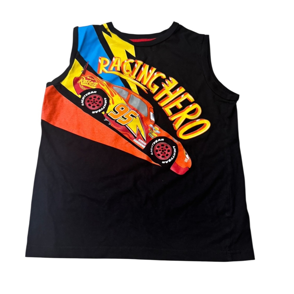 Disney Pixar Cars Boys Racing Hero Sleeveless Graphic Tank Top Lightning McQueen